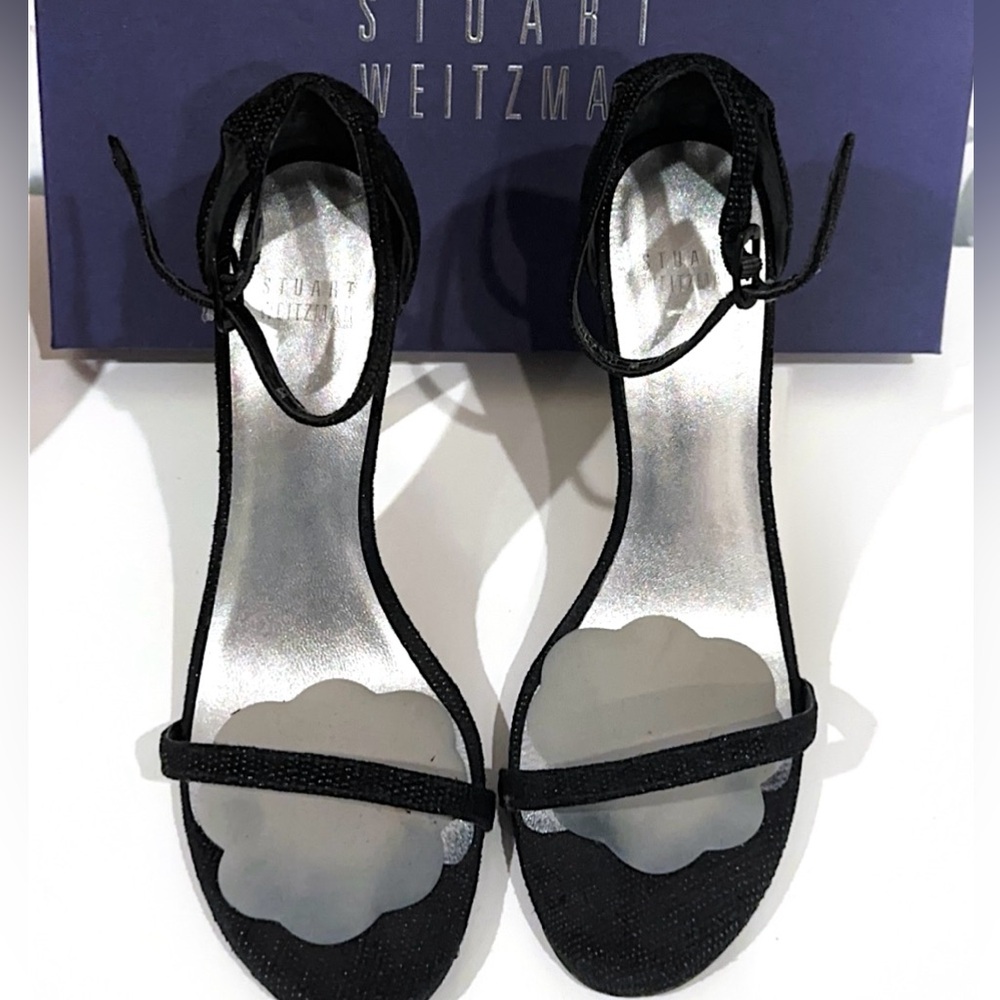 Stuart Weitzman Black Heels with Ankle Strap